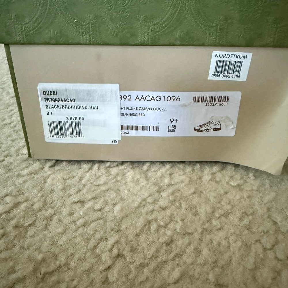 Gucci Men's Black Sneakers with Red and Blue Stripes - Picture 3 of 4